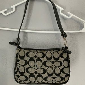 Black & Gray Small Coach Inspired Clutch/Purse